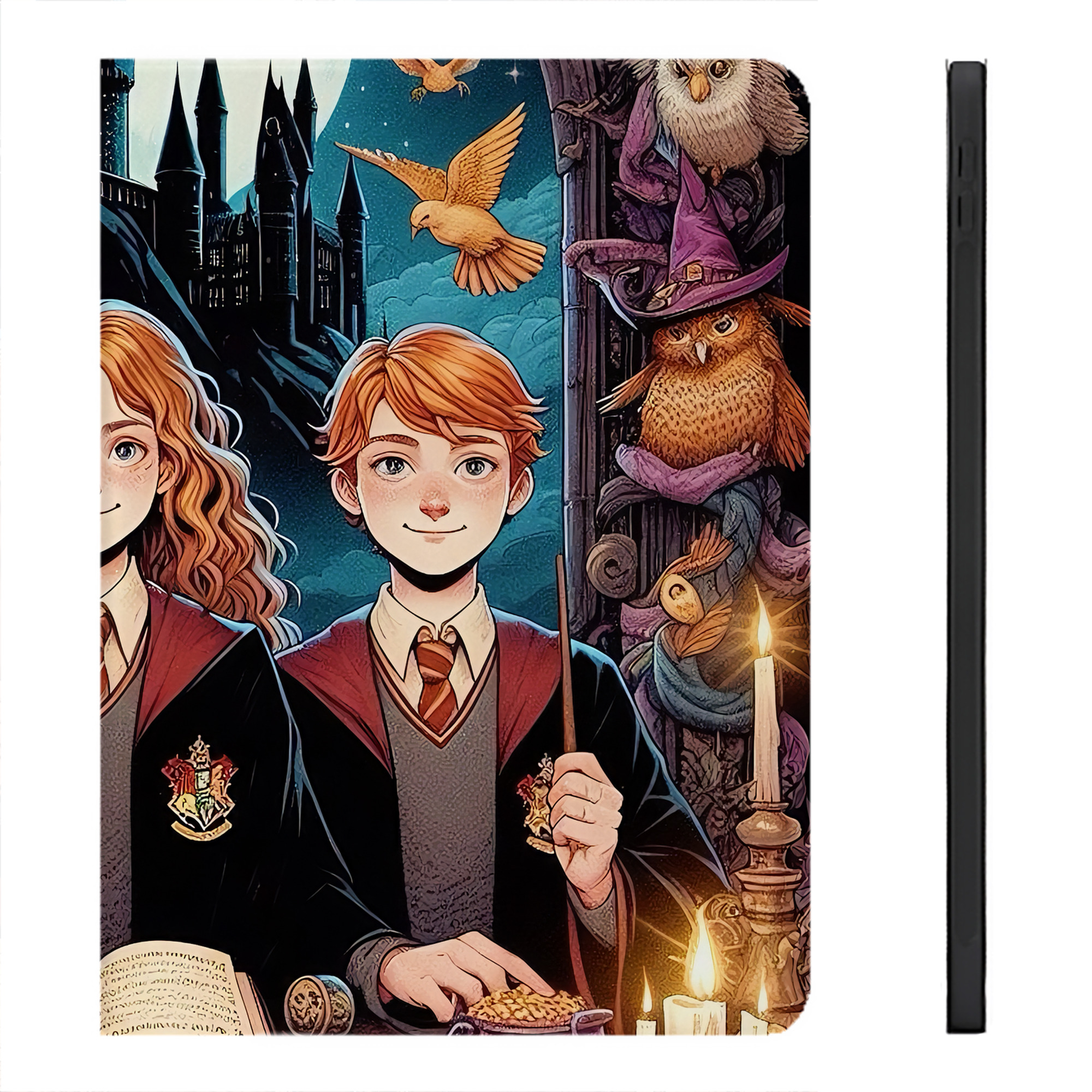 （画像用） Harry Potter ハリー・ポッターシリーズ IPadケース ペンホルダー付き ブックスタイルデザイン
